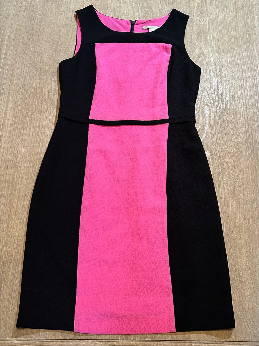 Banana Republic Pink & Black Colorblock Sleeveless Sheath Dress - Size 0